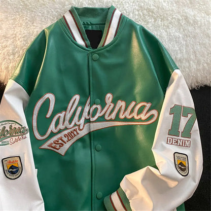 American Retro Letter Embroidered Jackets